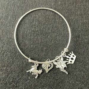 handmade bangle charm bracelet